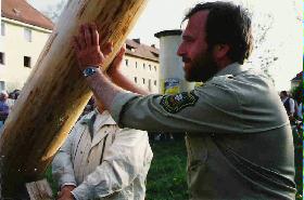 Maibaumaufstellen 1990